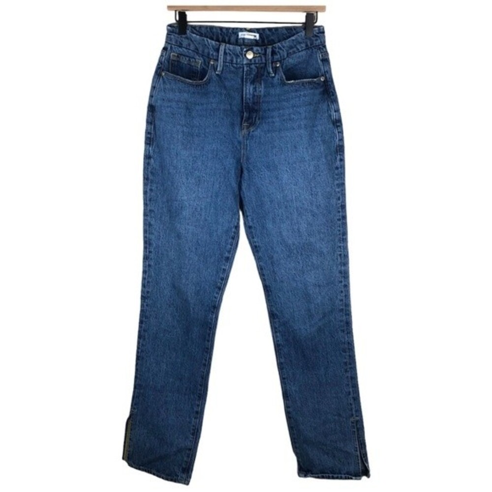 Good American Good Boy Slit Hem Jeans Size 4 28